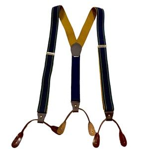 Pelican Navy Blue Woven‎ Elastic Suspenders